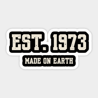 1973 Birthday Vintage Varsity Sticker